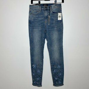 Buffalo David Bitton W27 IVY High Rise Skinny Stretch Starlight Bling $118.50NWT